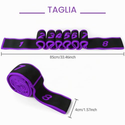 Quelcc fascia elastica stretching viola 85 cm