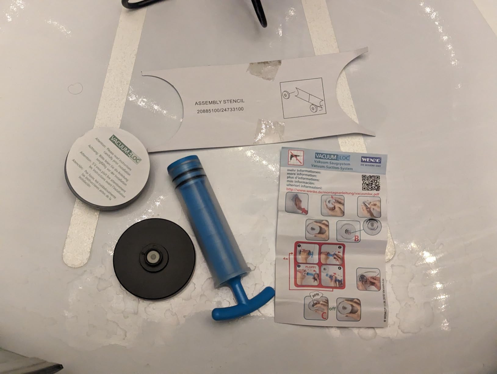 Wenko Vacuum-Loc mensola angolare doccia doppia nera senza forare