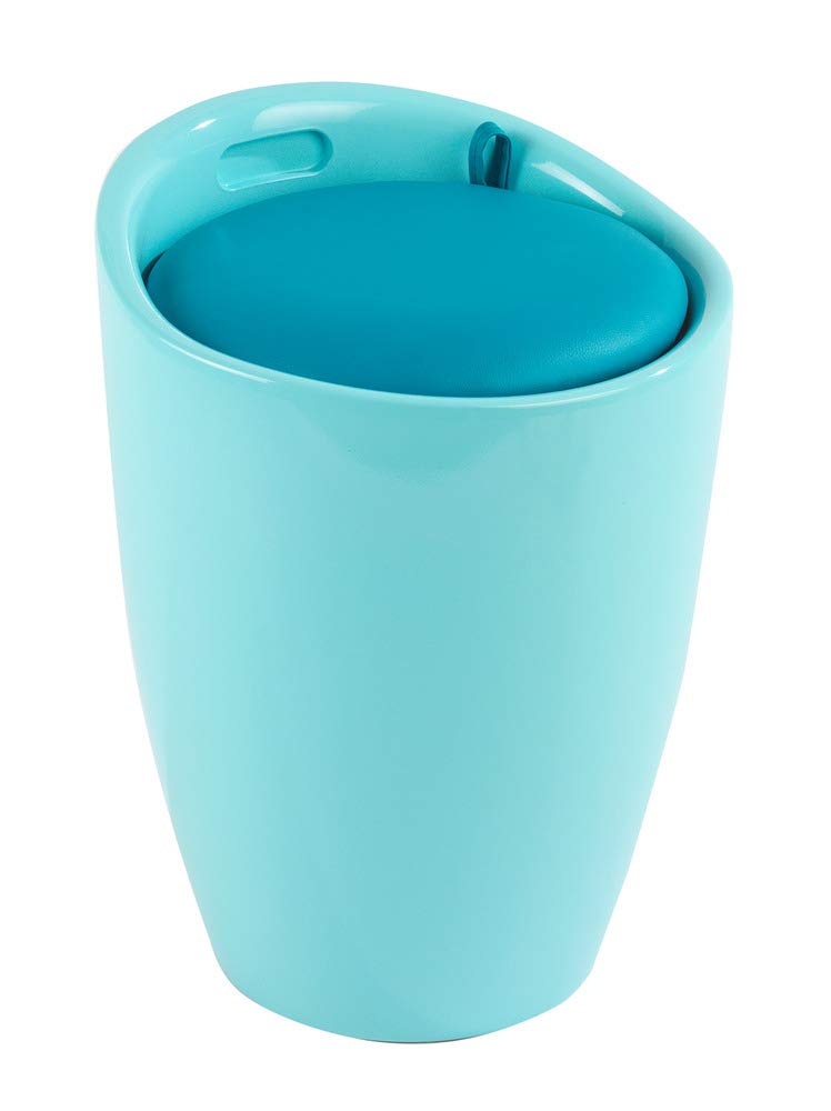 Wenko Candy sgabello portabiancheria bianco nero 20L