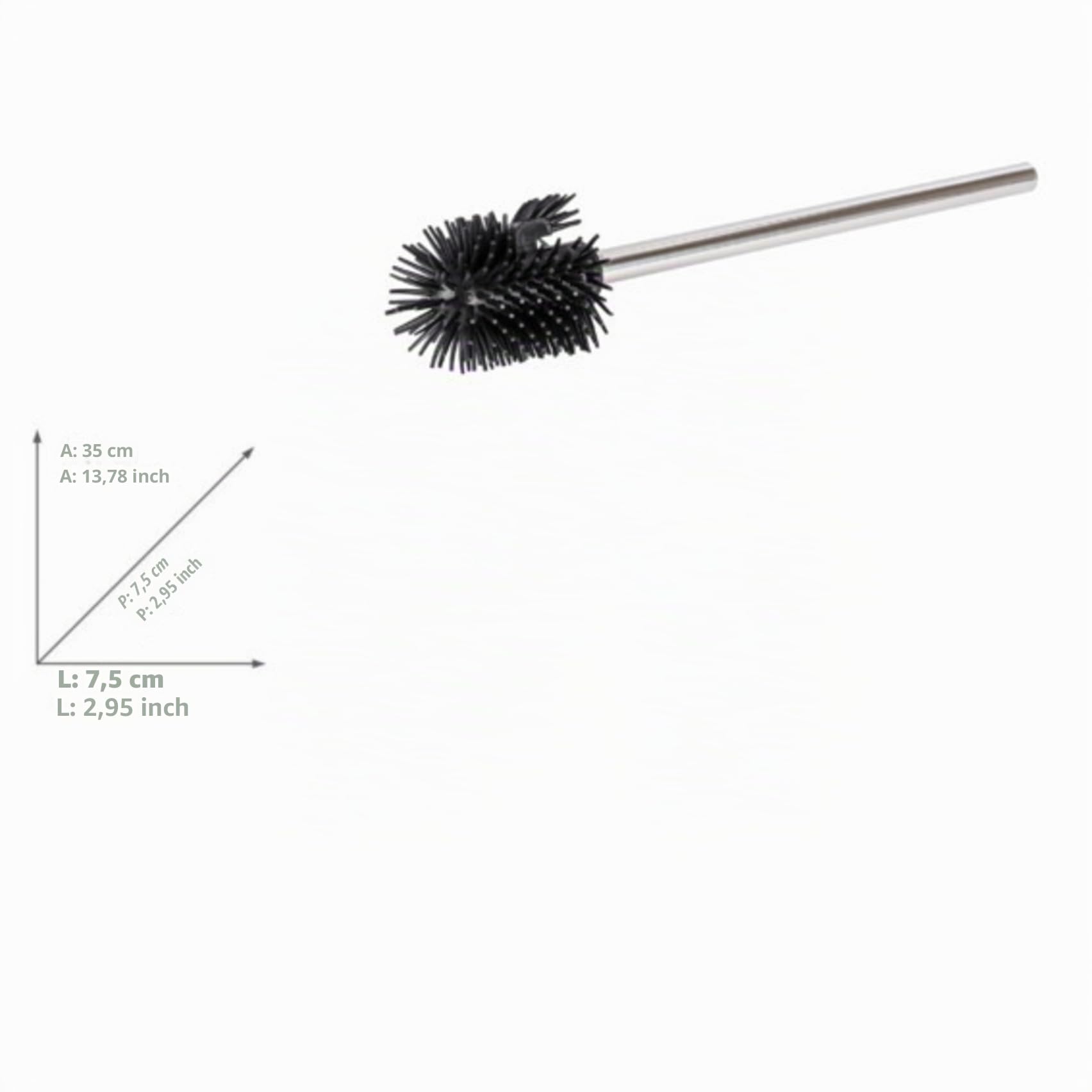 Wenko testina scopino silicone nero ricambio con bordo