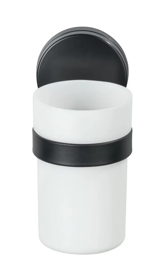 Wenko Pavia Static-Loc Plus bicchiere portaspazzolini nero senza forare