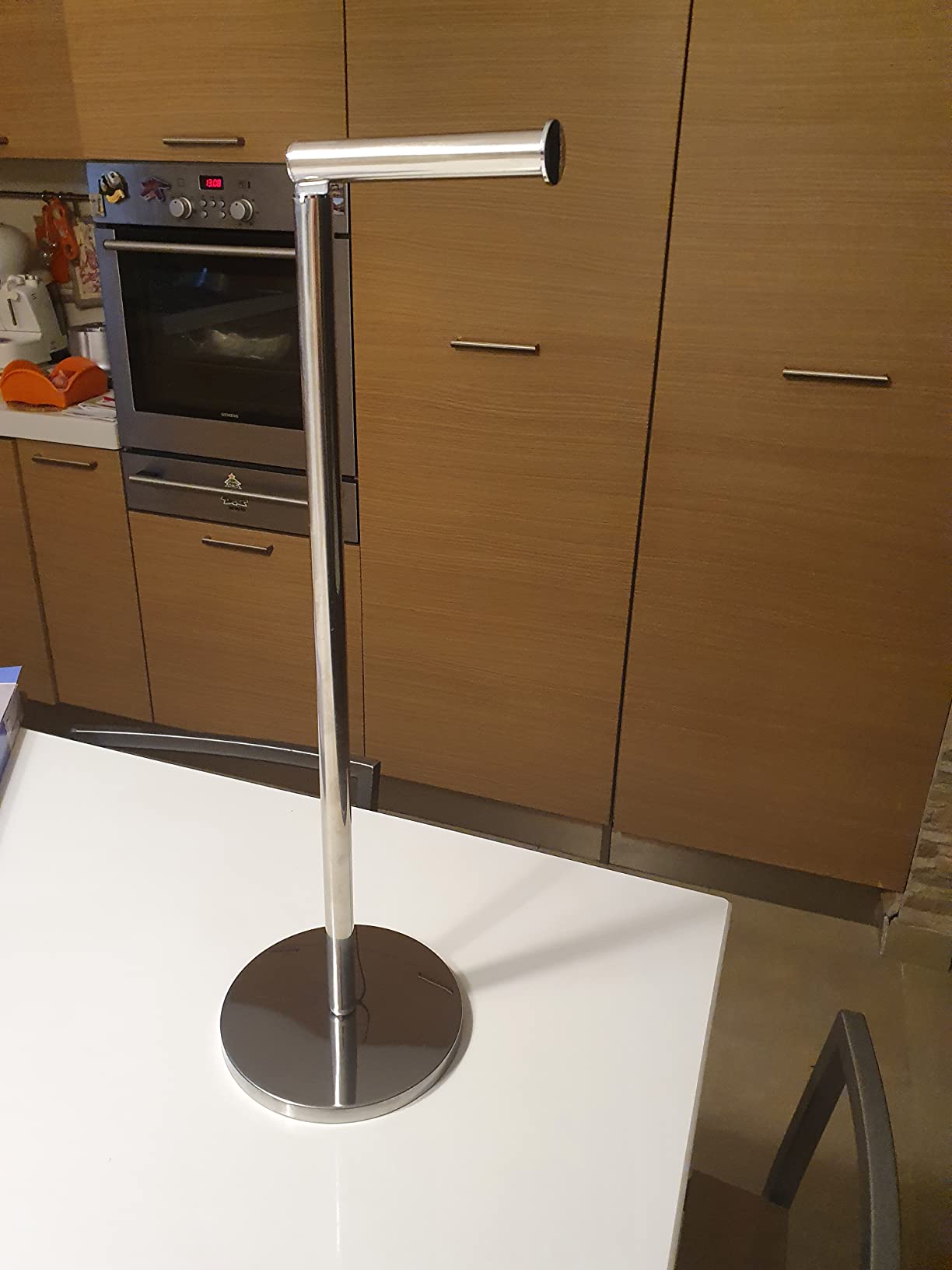 Wenko 2 in 1 portarotolo da terra acciaio lucido 55 cm