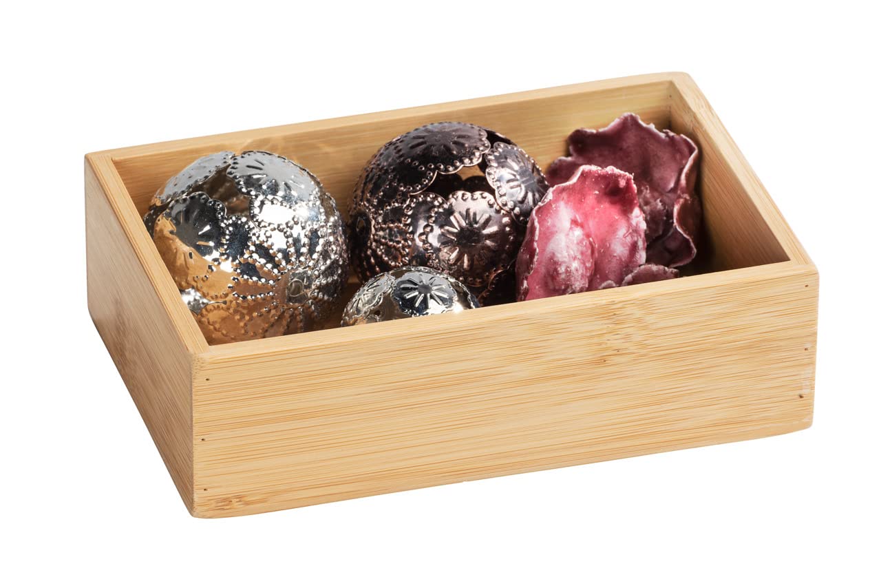 Wenko Terra organizer bambù 3 scomparti 15x7x15 cm naturale