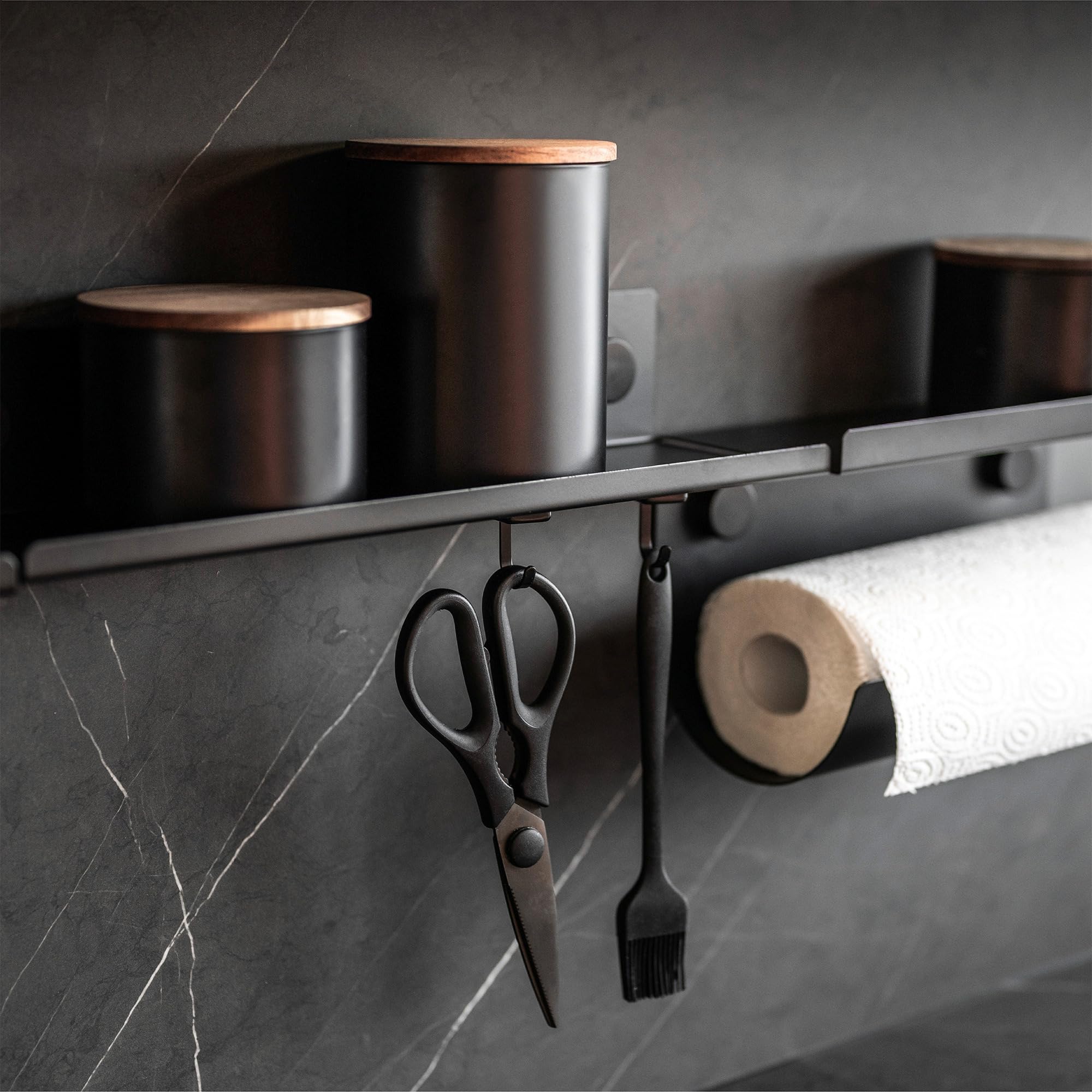 Wenko Black Outdoor Kitchen Mio Barattolo Vetro 1,0 l Nero