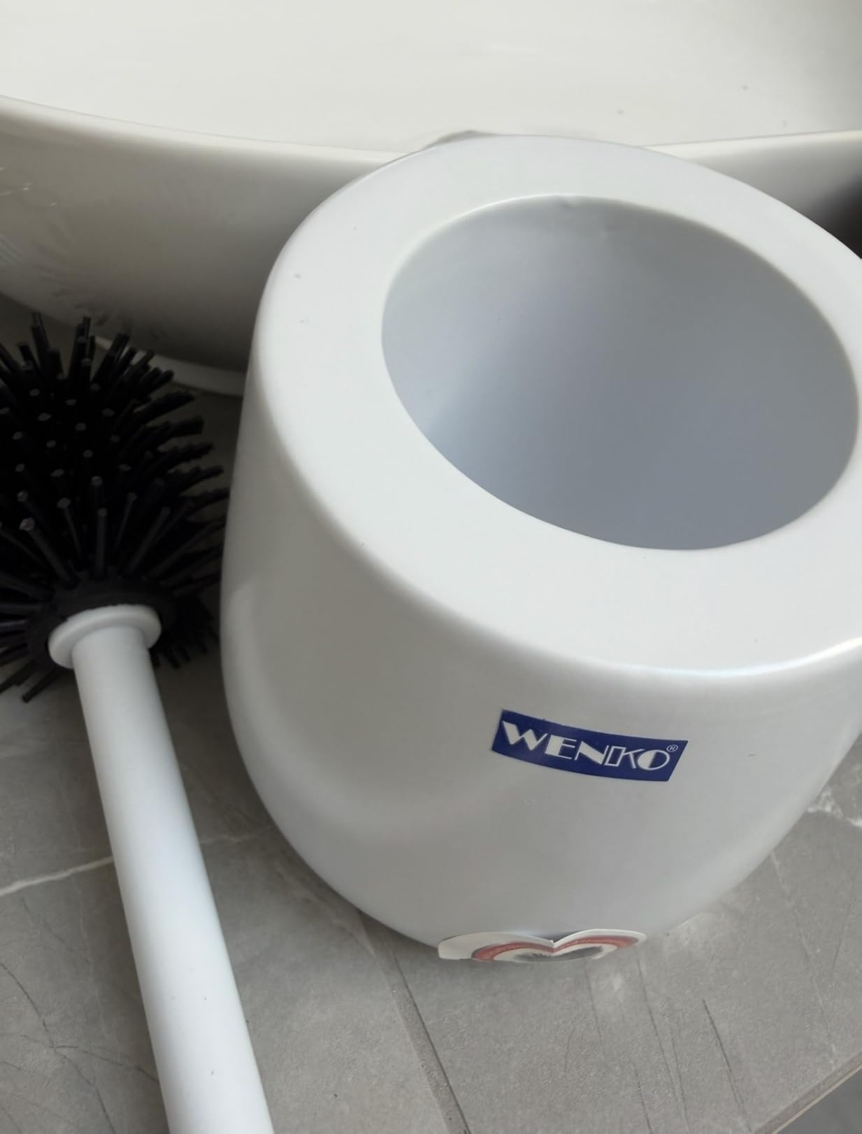 Wenko Badi scopino WC bianco ceramica silicone