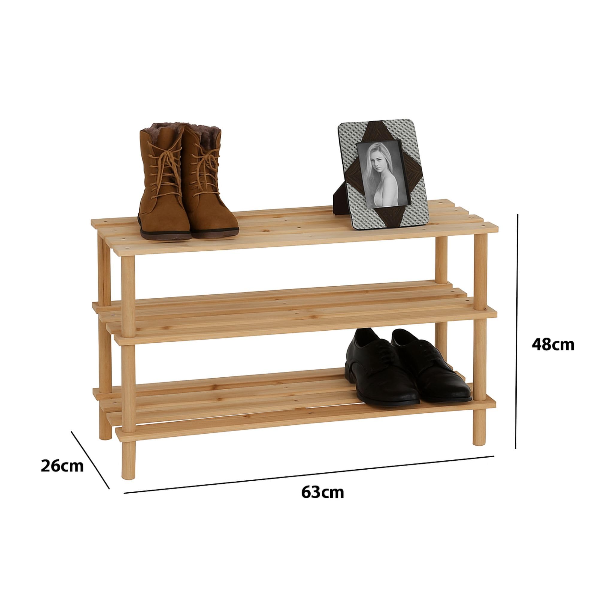 Cecaro Group Scarpiera Bambù 3 Ripiani 63x26x48 cm