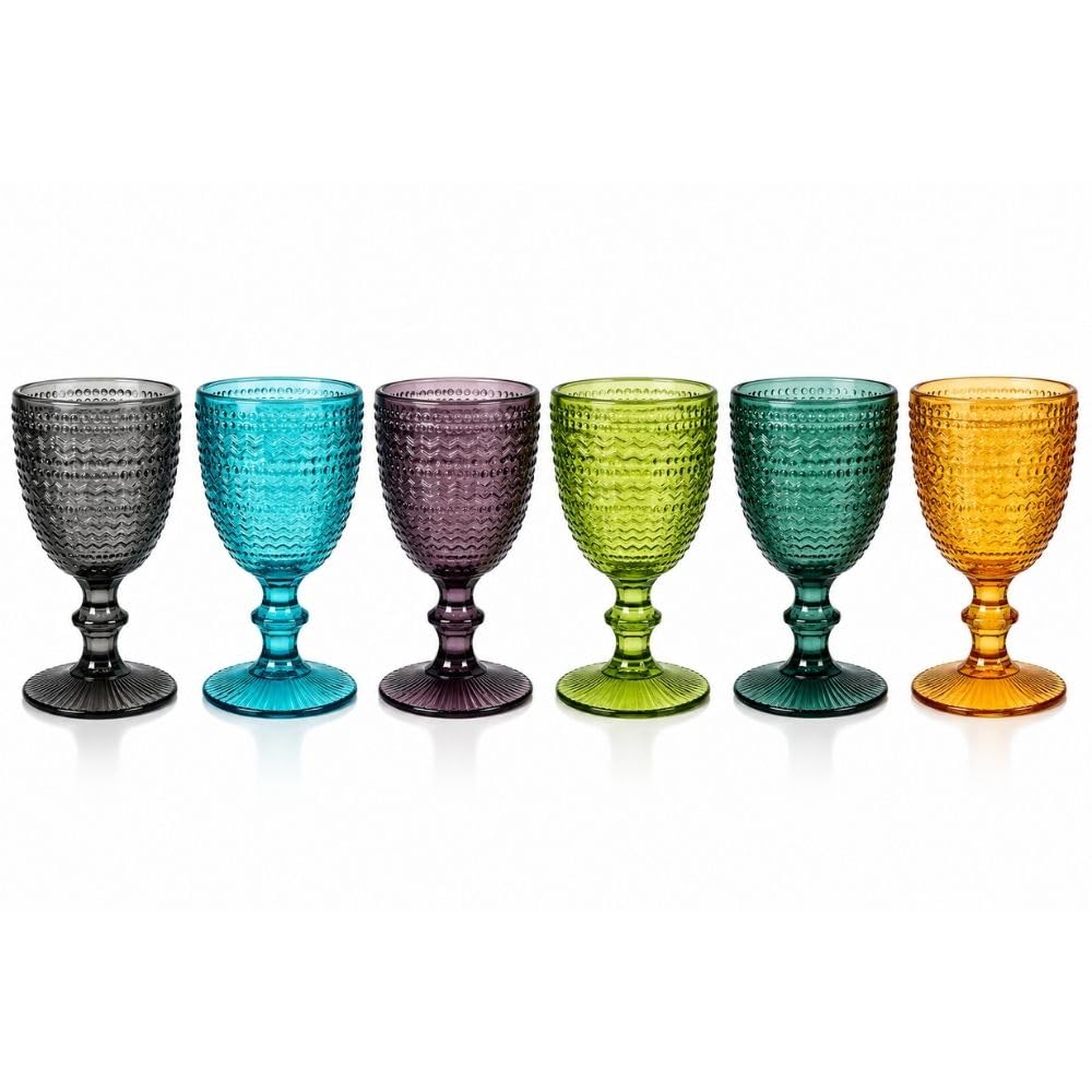 Cecaro Group Linea Intreccio Set 6 Calici Colorati 350 ml vetro