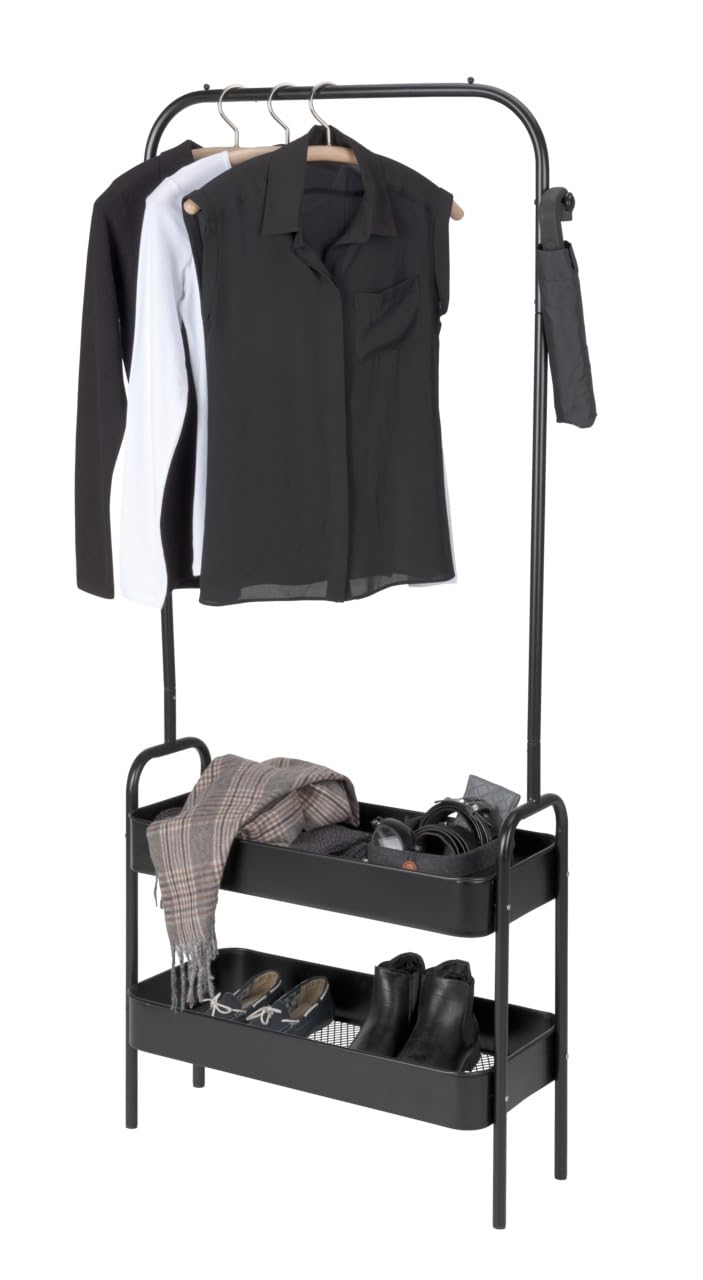 Wenko Kali 69795800 Appendiabiti Stretto Nero con 2 Cesti