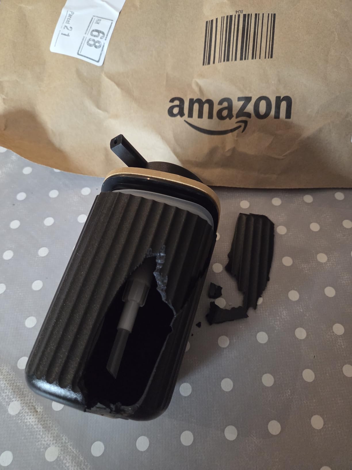 Wenko Rotello dispenser sapone nero 250 ml bambù