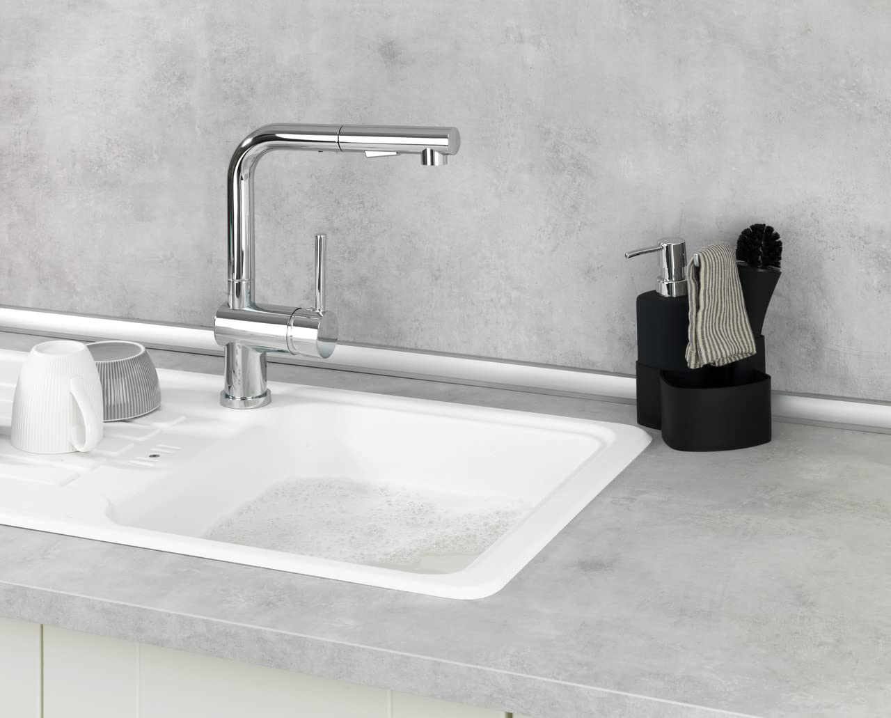 Wenko Empire Set Lavapiatti Ceramica Nero 0,25 l