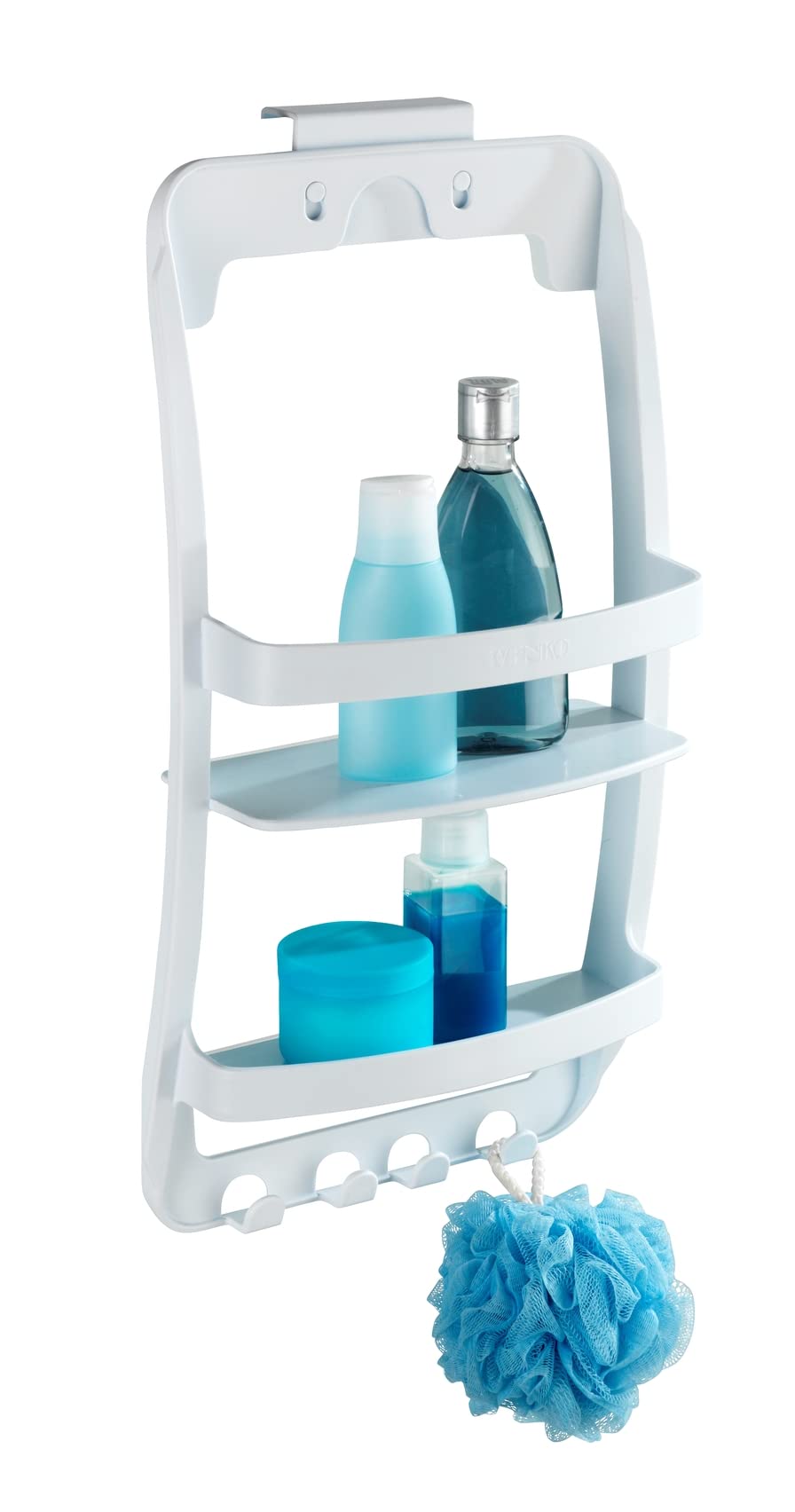 Wenko portaoggetti doccia scaffale bianco 26x54 cm