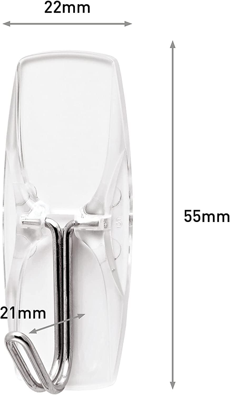 Command Ganci Metallici Medi ganci adesivi 10 pz trasparenti 900 g