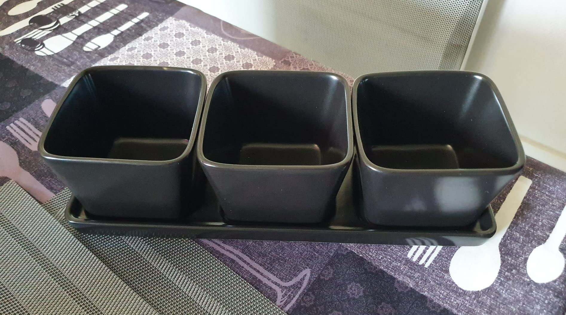 Wenko Black Outdoor Kitchen set ciotole snack 4 pezzi nero