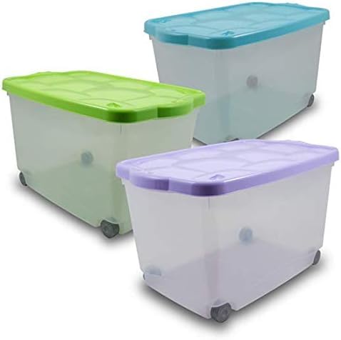Cecaro Group Storage Box contenitore 60x40x36 60 litri ruote