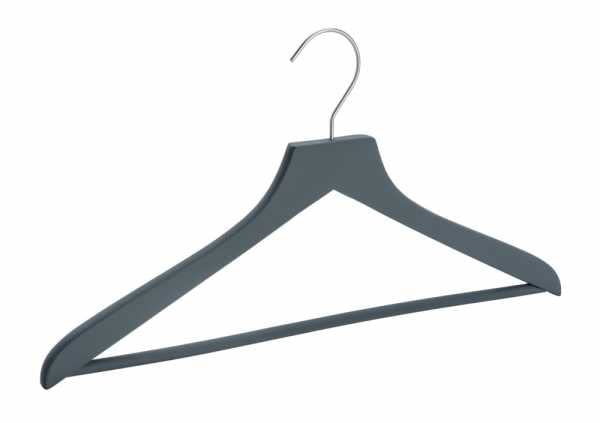 Wenko Tokio Gruccia Legno Grigio Antiscivolo 2 Pezzi Salvaspazio
