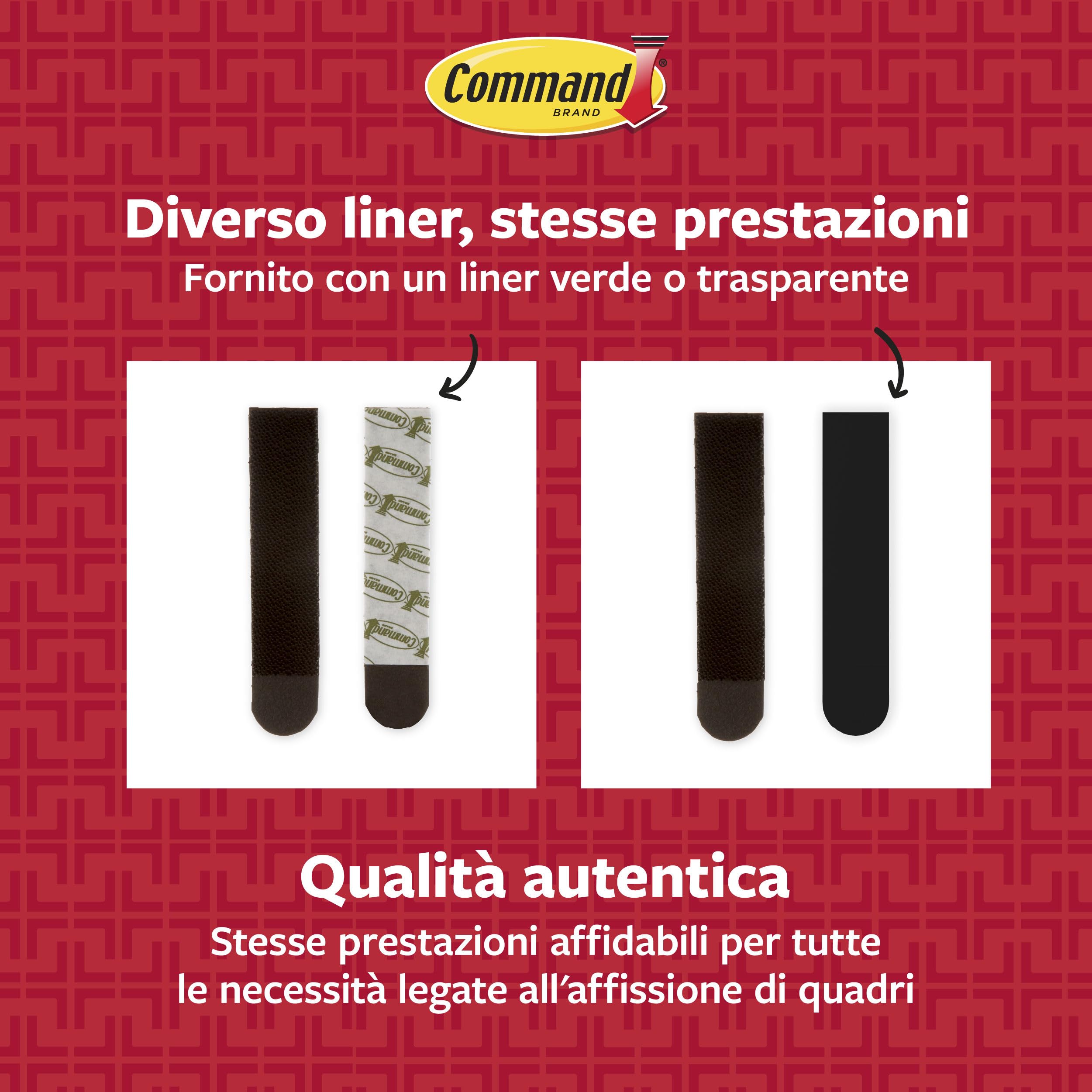 Command Appendiquadri XL Strisce Adesive Nere 10 Paia