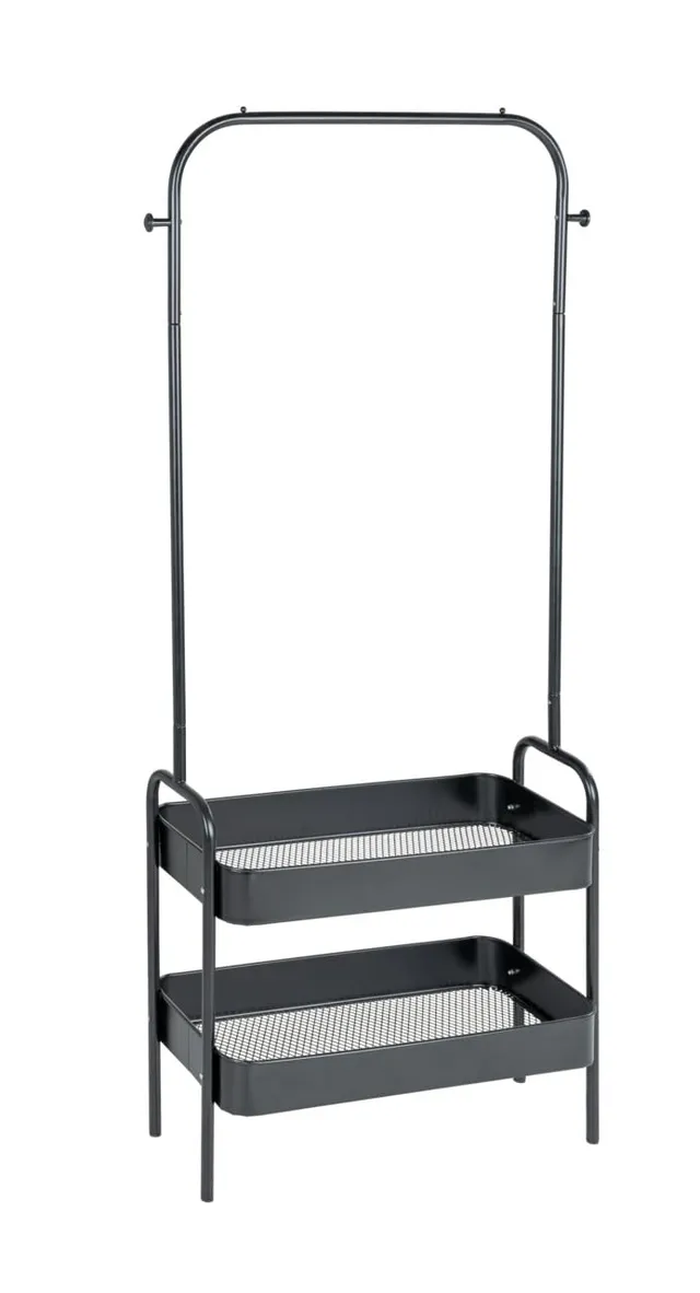 Wenko Kali 69795800 Appendiabiti Stretto Nero con 2 Cesti