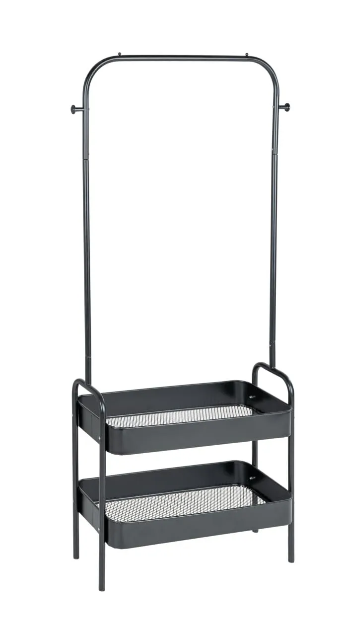 Wenko Kali 69795800 Appendiabiti Stretto Nero con 2 Cesti