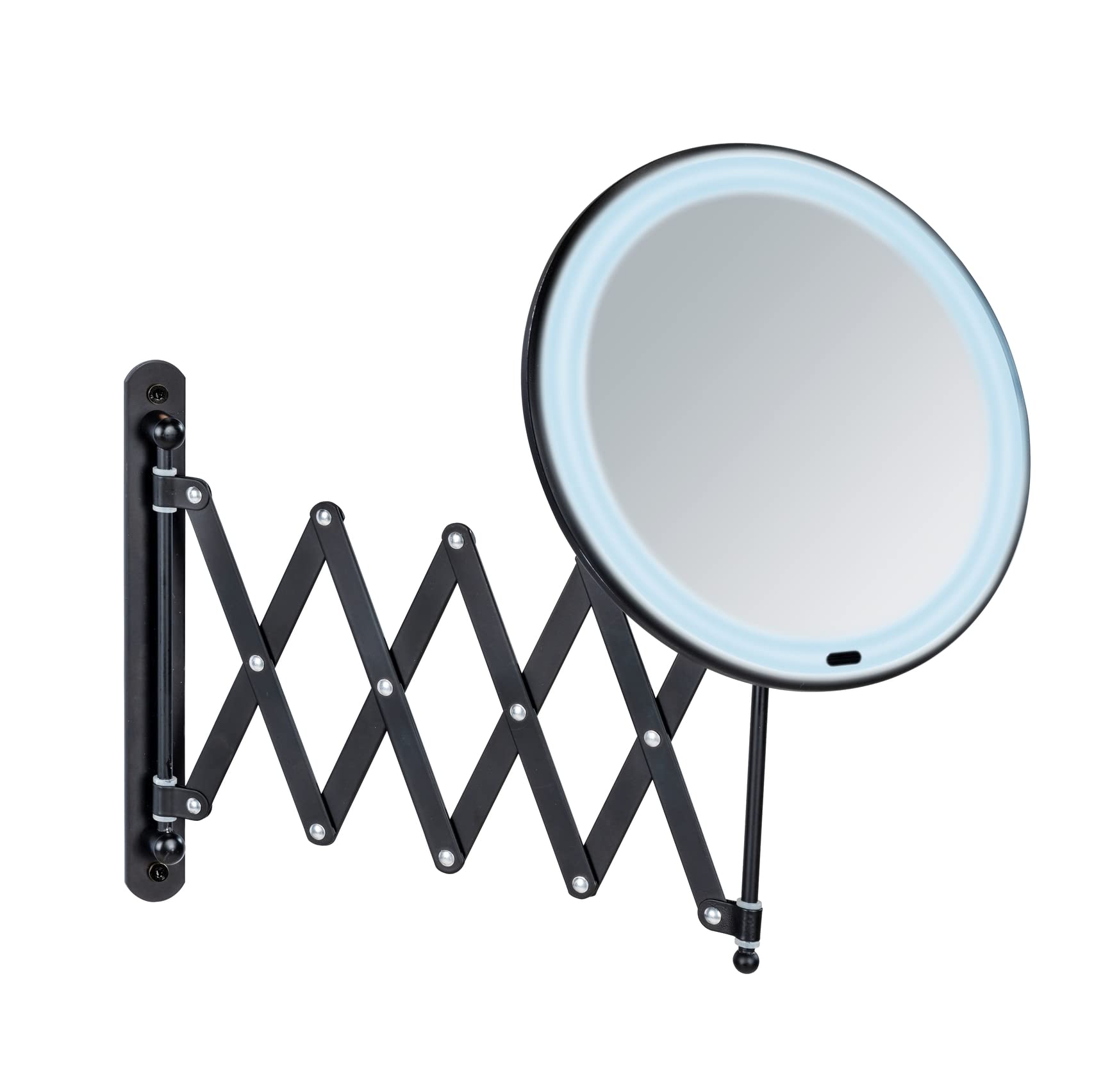Wenko Barona specchio cosmetico LED 5x nero