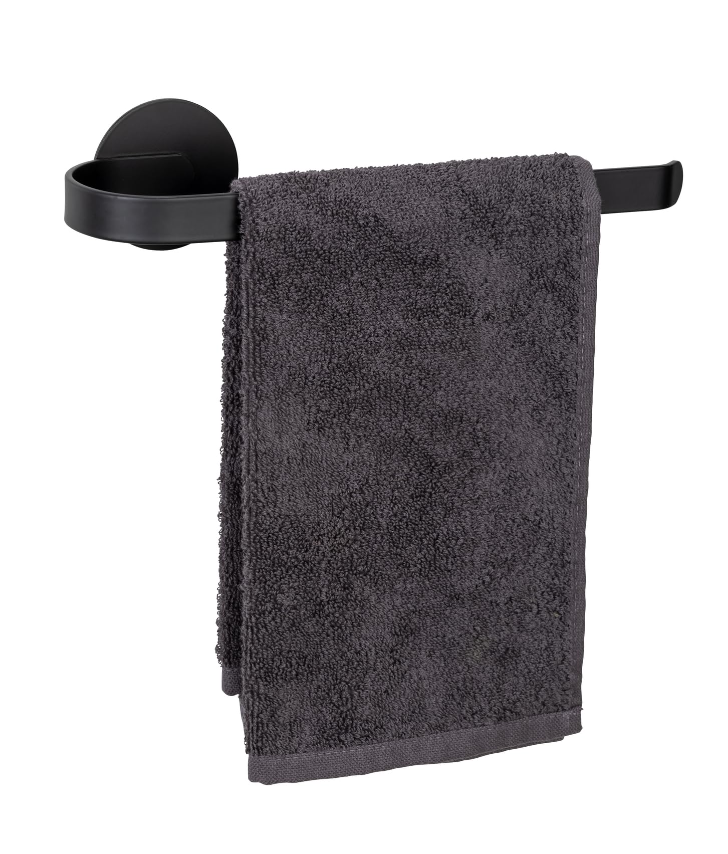 Wenko Turbo-Loc Bivio Portasciugamani Nero Opaco Alluminio
