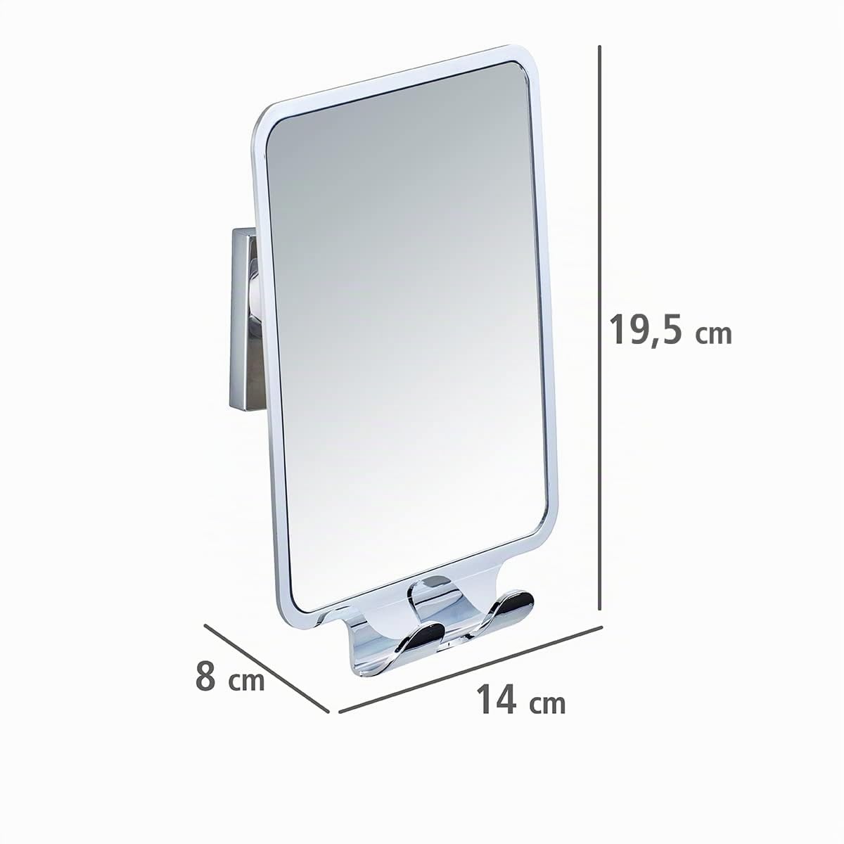 Wenko Vacuum-Loc Quadro specchio da parete senza forare lucido