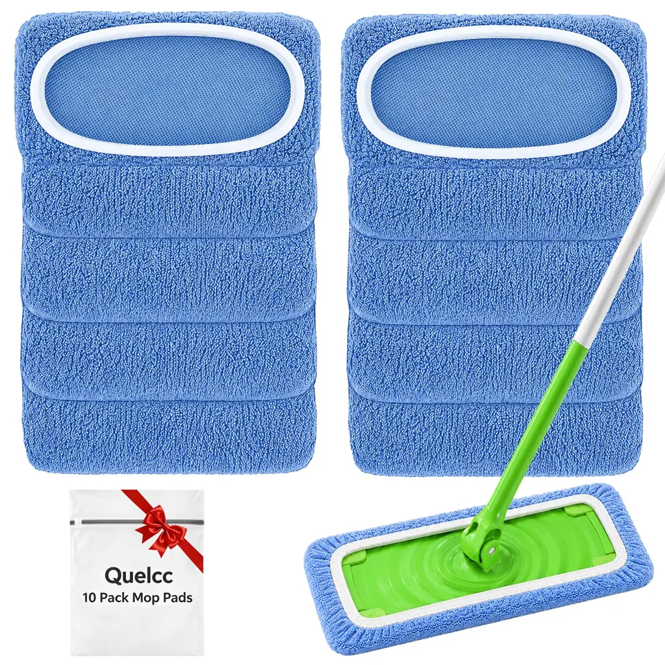 Quelcc Panni Microfibra Pavimenti Swiffer 10 Pezzi Blu Lavabili