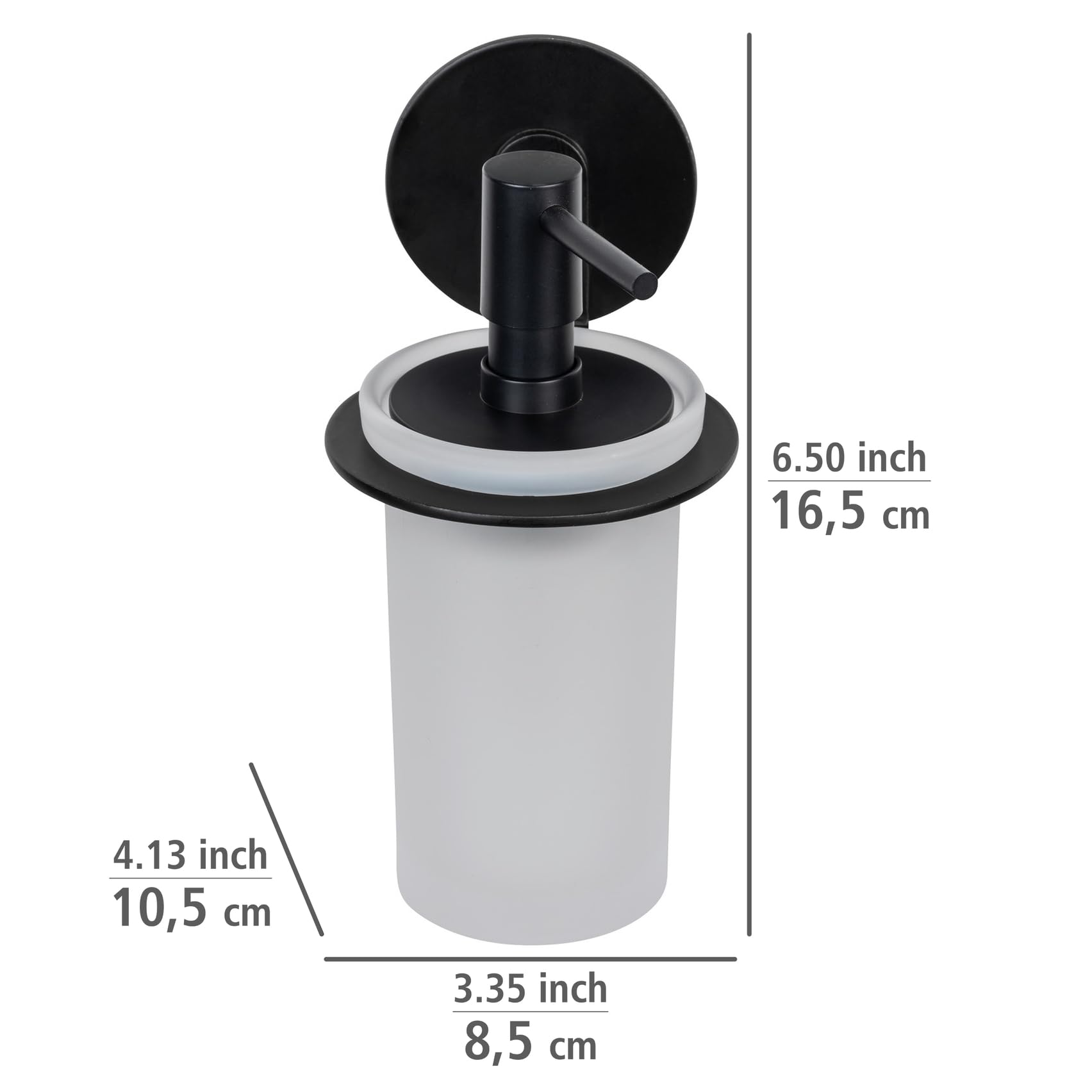Wenko Bivio Black dispenser sapone da parete nero 150 ml