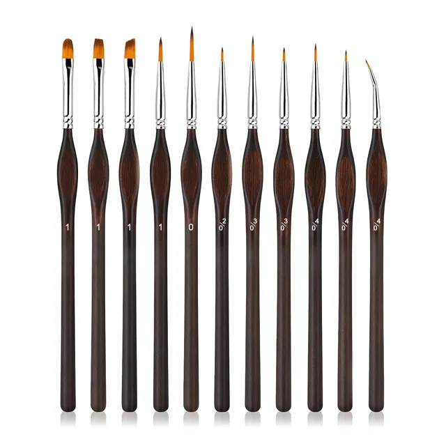 Quelcc pennelli miniatura e acquerello set 11 pezzi