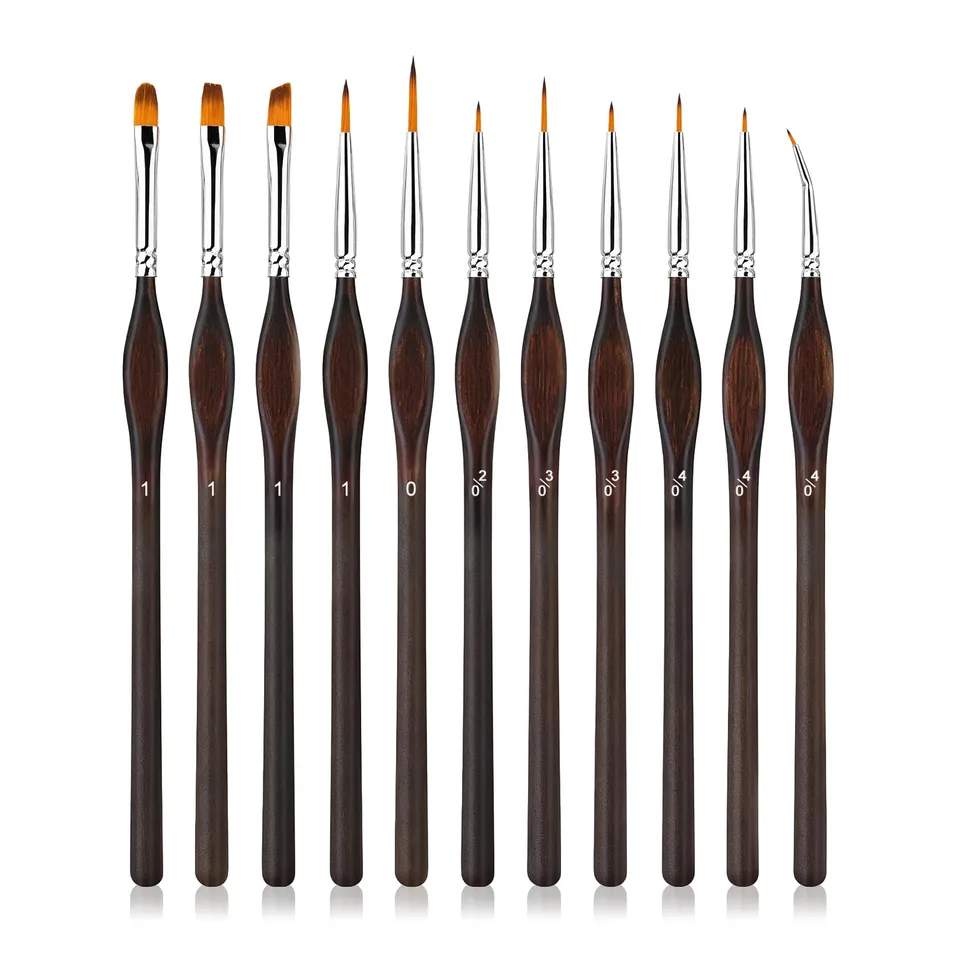 Quelcc pennelli miniatura e acquerello set 11 pezzi