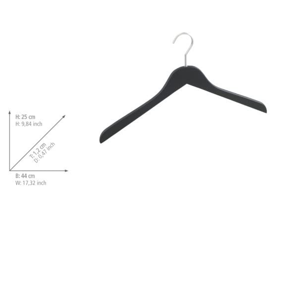 Wenko Paris 14267100 gruccia appendiabiti legno nero 44 cm
