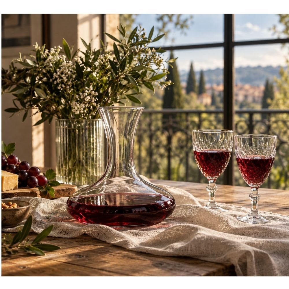 Cecaro Group Decanter Vino 1,5 L in vetro con collo slanciato