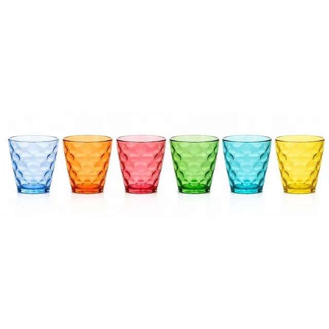 Cecaro Group Set 6 Bicchieri 250 ml Vetro Colorato Bolle