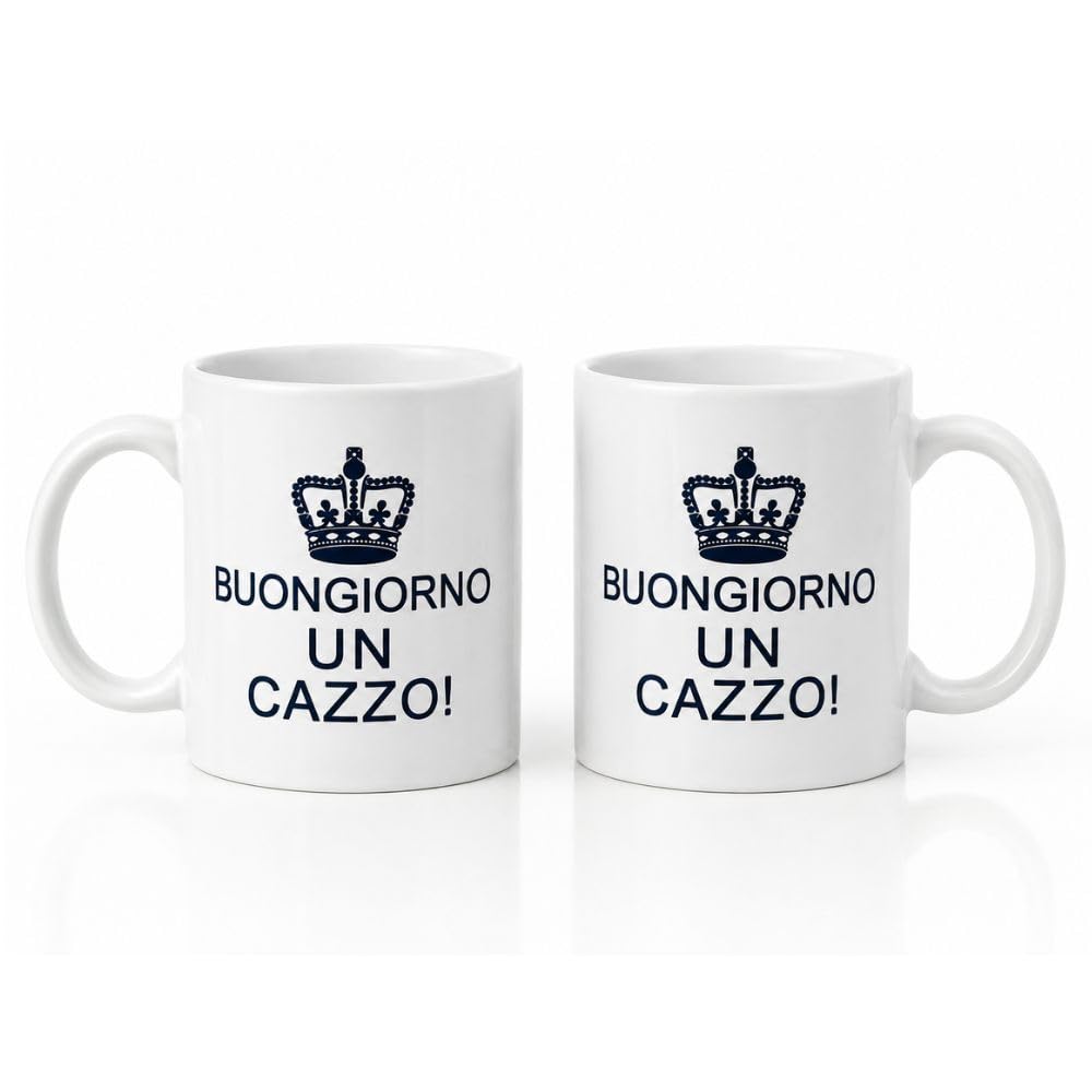 Cecaro Group mug ceramica 325 ml set 2 tazze scritta divertente