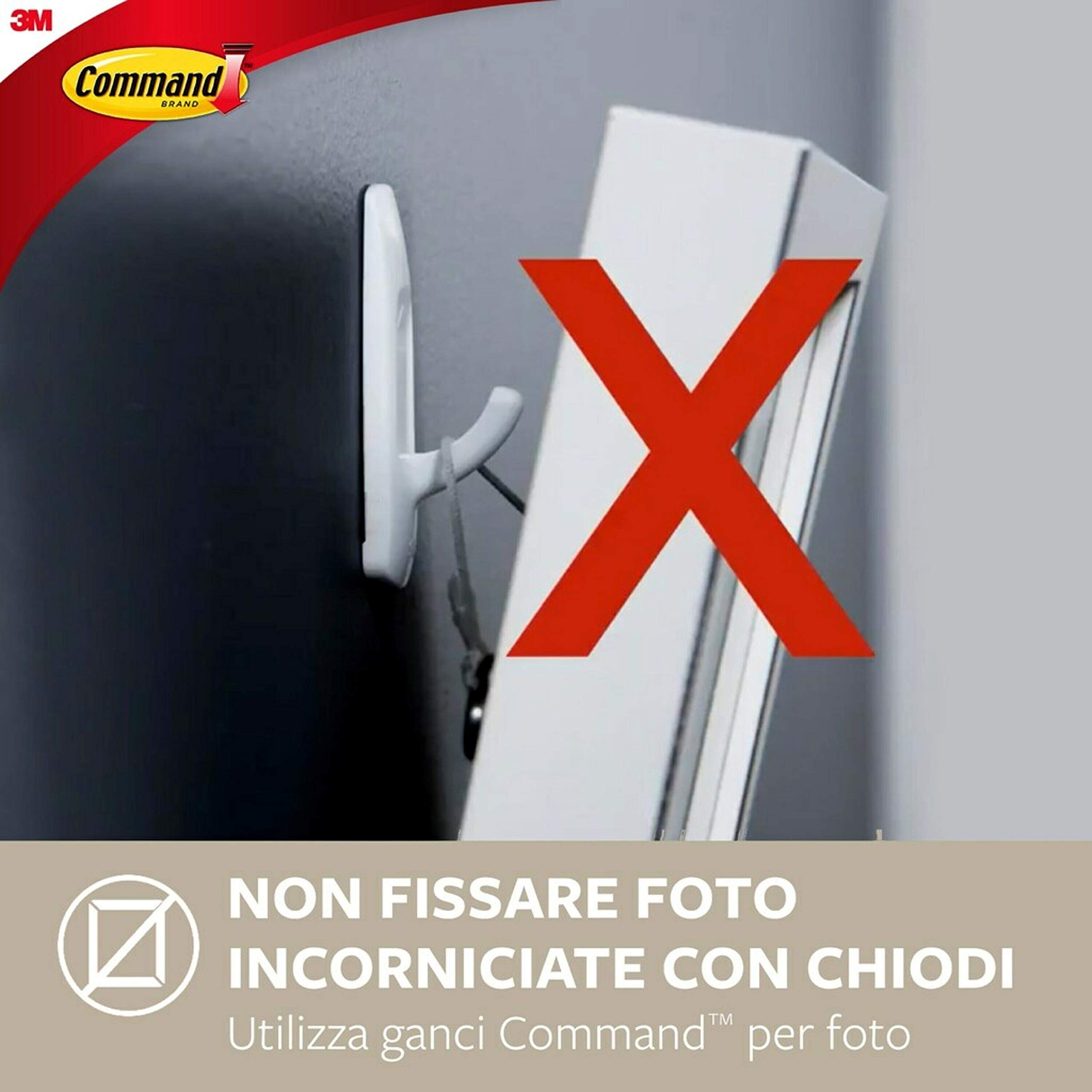 Command FC11-BN gancio adesivo piccolo nichel 450 g