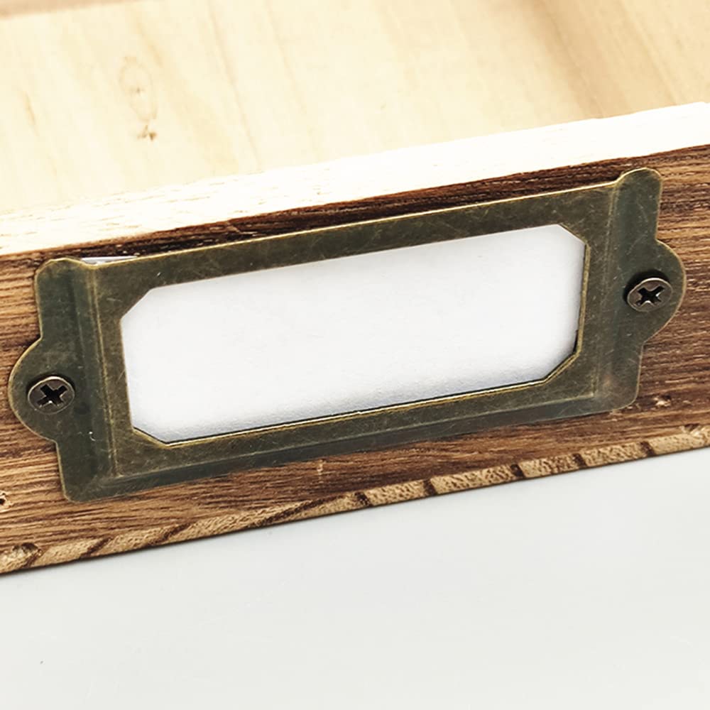 Lxoraziy portaetichette metallo vintage 30 pezzi 83 mm
