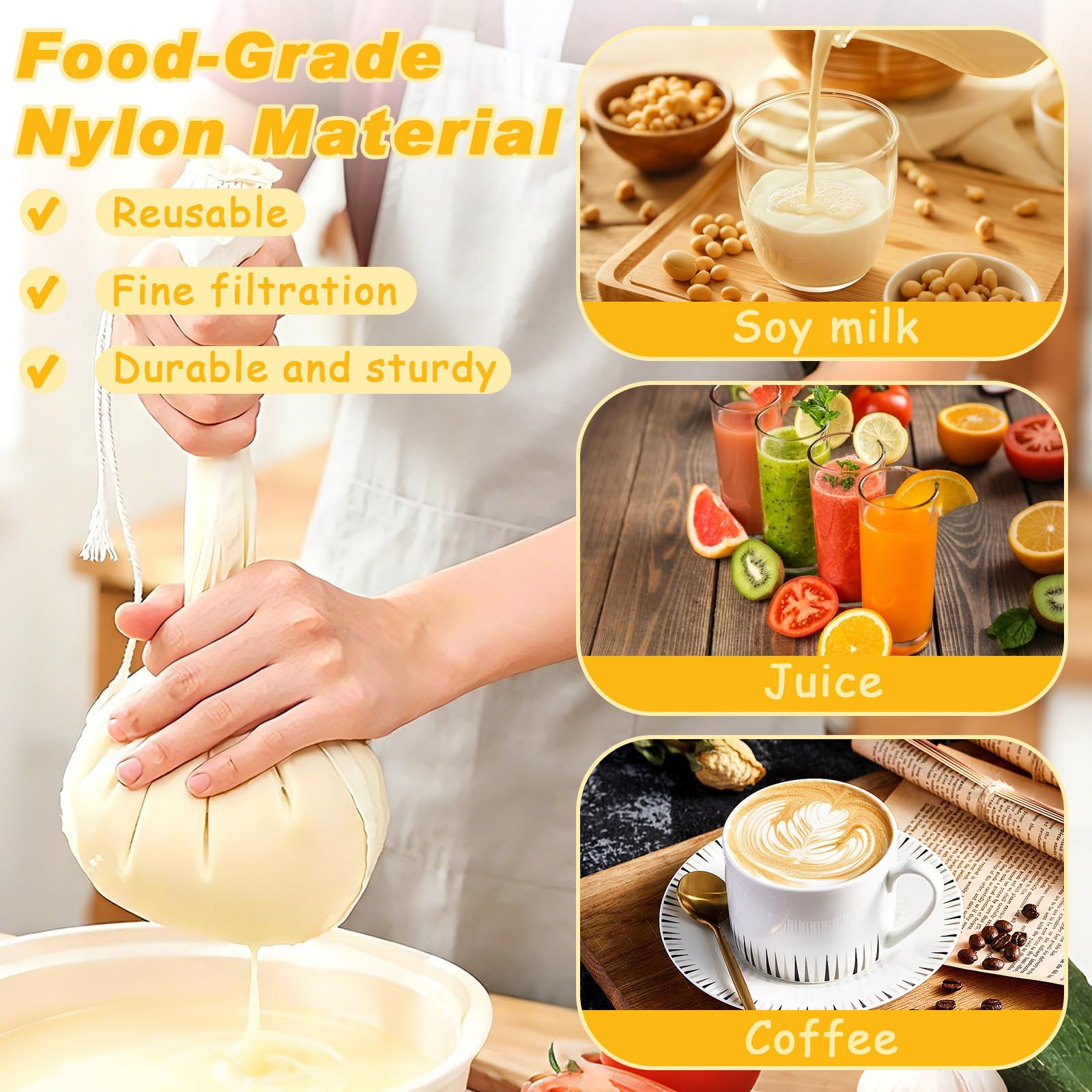 Quelcc Sacchetti Latte Vegetale V 30x28 cm 3 Pezzi