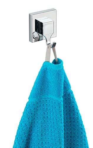 Wenko Vacuum-Loc Ganci Quadrati Cromo Set 2 Pezzi