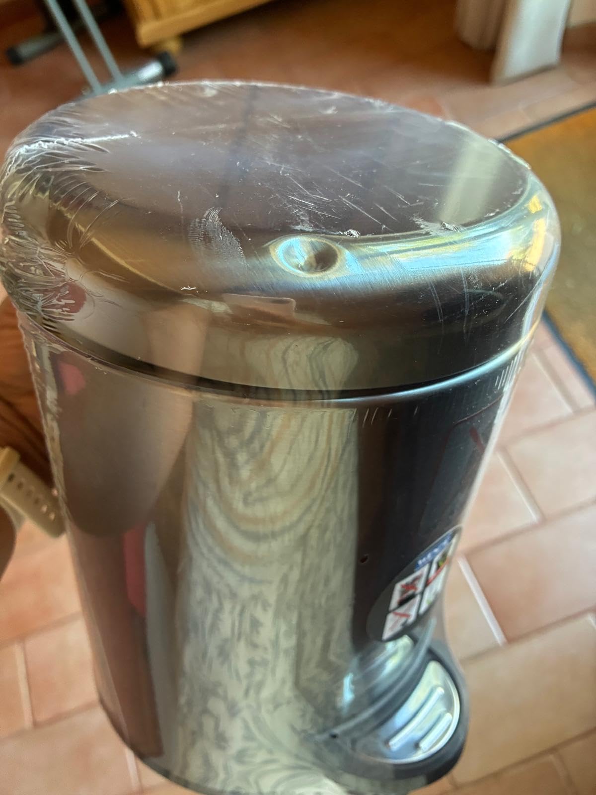 Wenko Leman pattumiera a pedale 3 L bianco opaco
