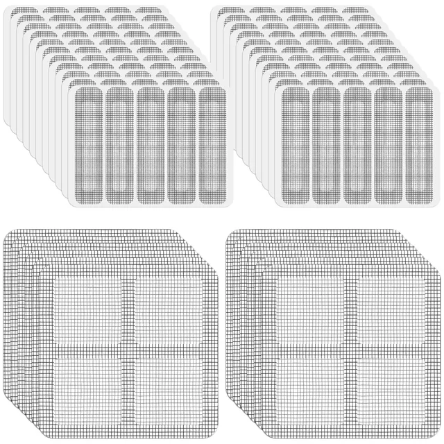 Quelcc Kit Riparazione Zanzariere toppe adesive 110 pezzi grigio