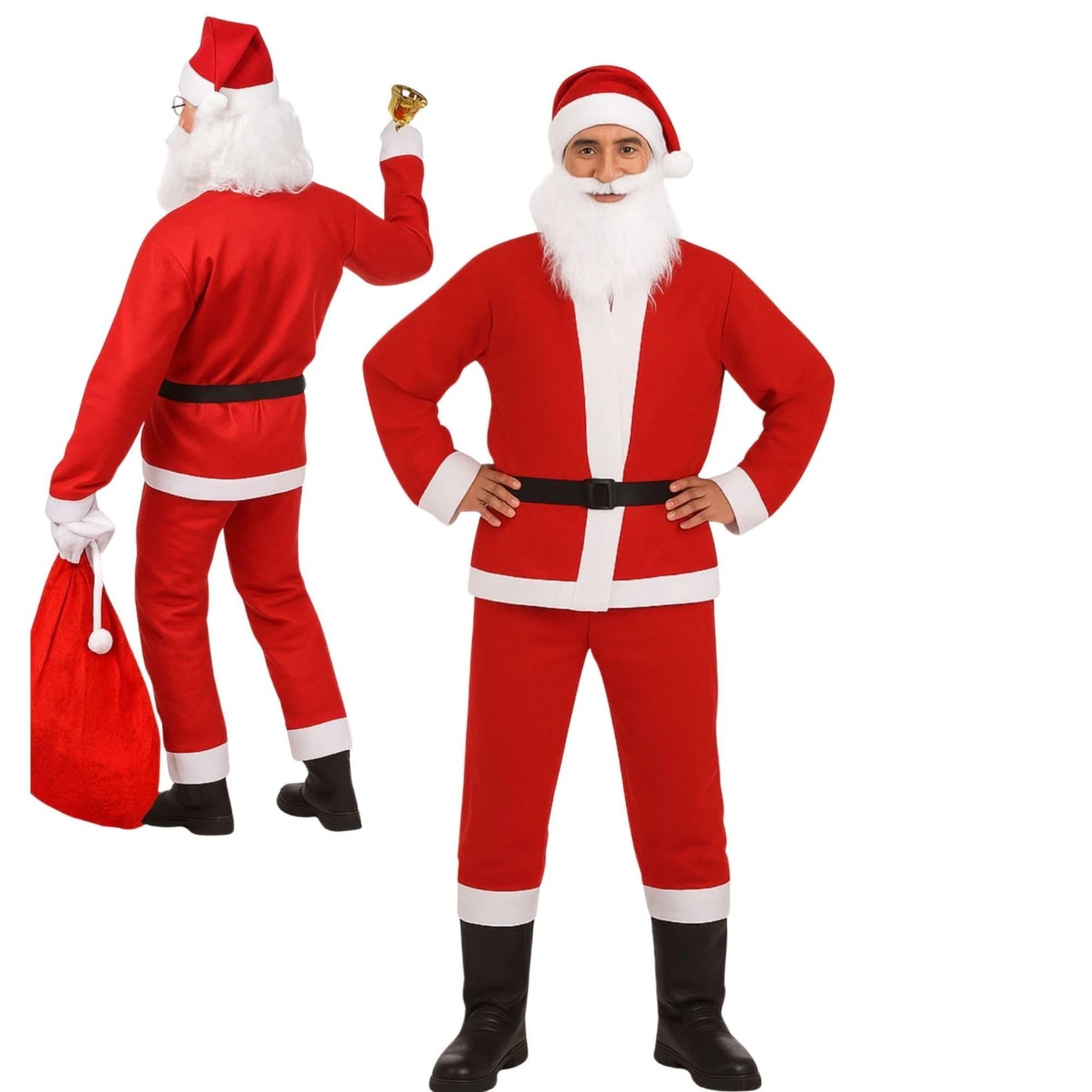 Cecaro Group Costume Babbo Natale Uomo L Rosso con Barba