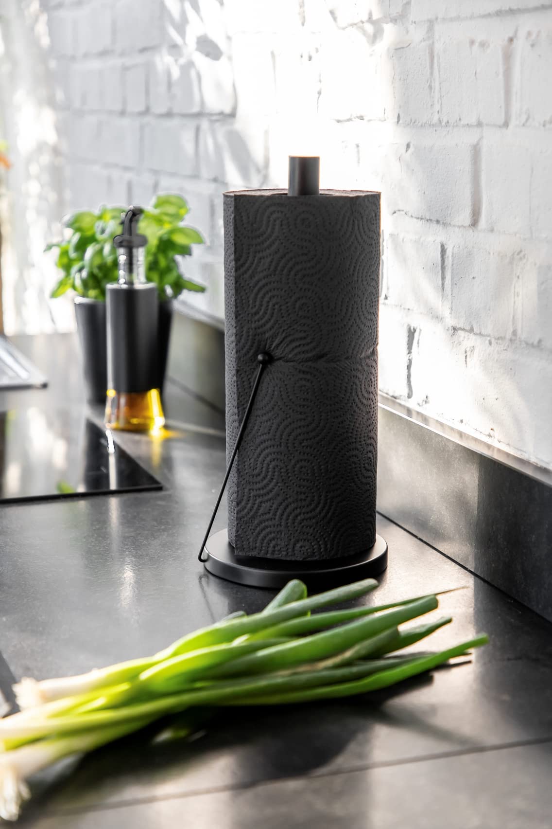 Wenko Clayton Black Outdoor portarotolo cucina nero esterno