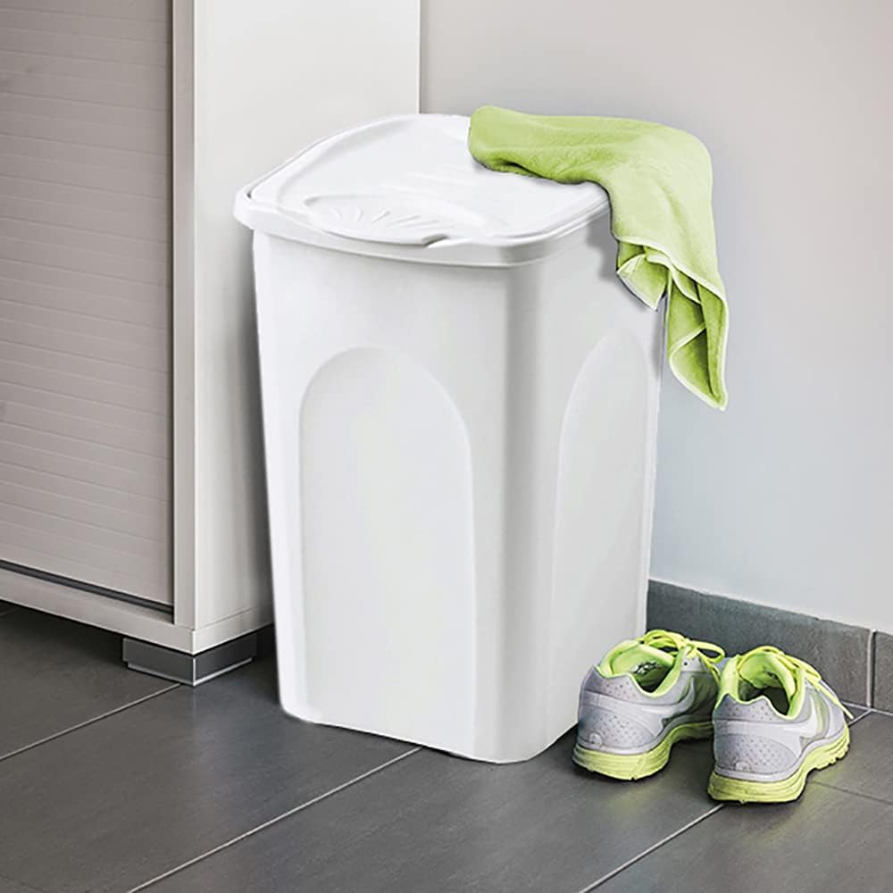 Cecaro Group portabiancheria bianco 50 lt rettangolare