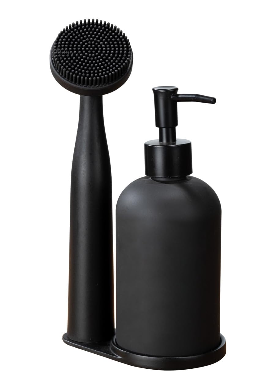 Wenko Piedo set cucina dispenser 400 ml nero 3 pezzi