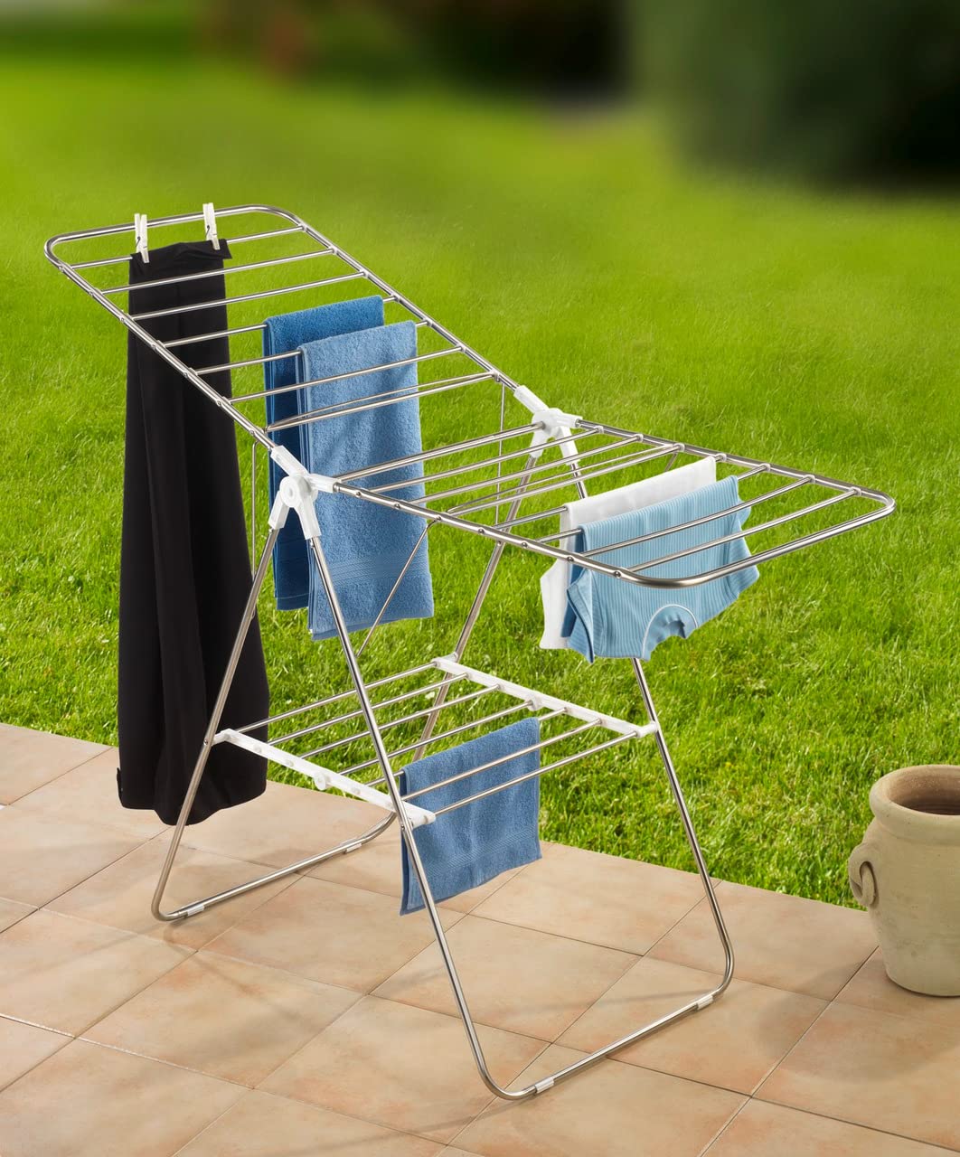Wenko Flex stendibiancheria 15 m acciaio 146x90x58 cm