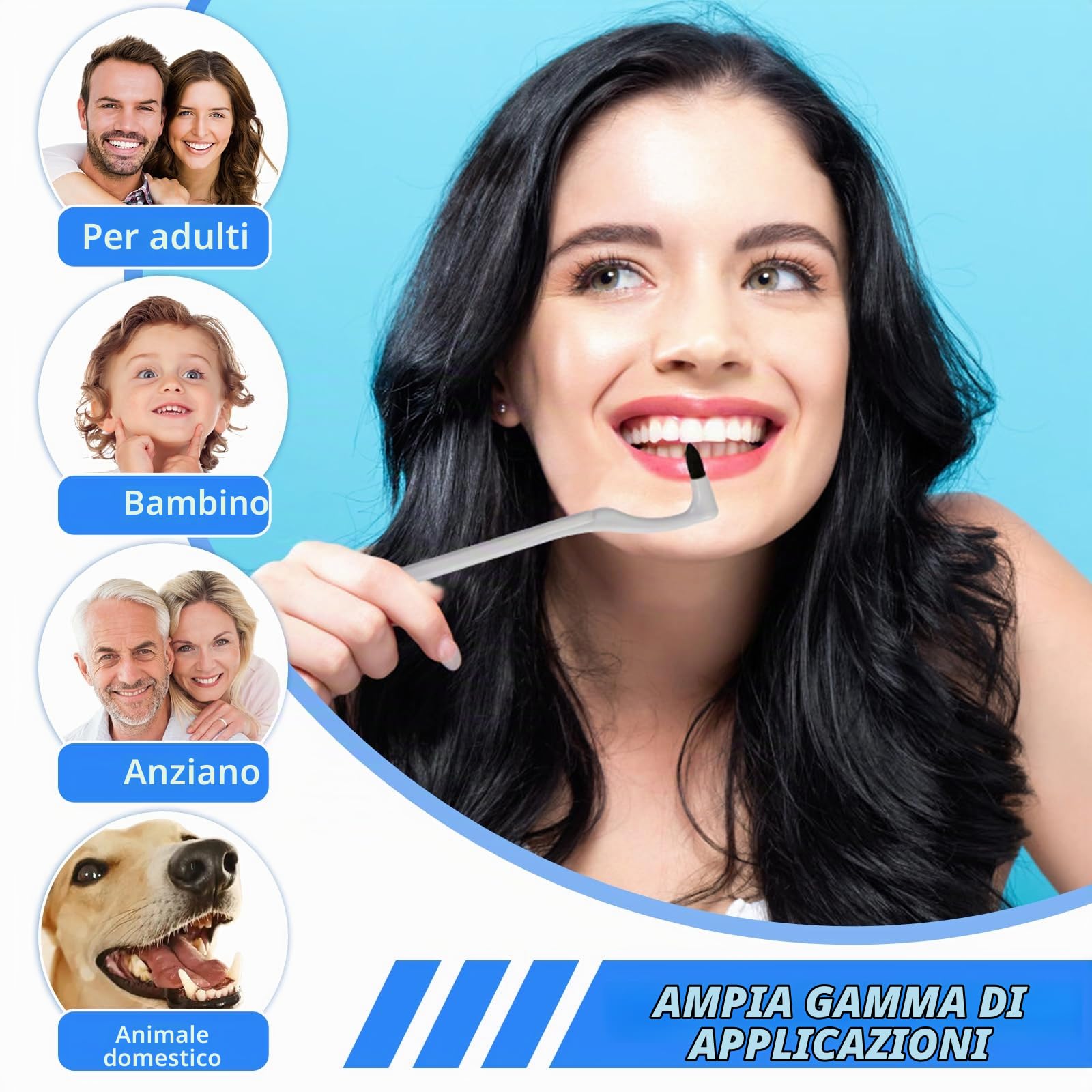 Quelcc Stain Remover Gomma Smacchiante Denti 3 Pezzi