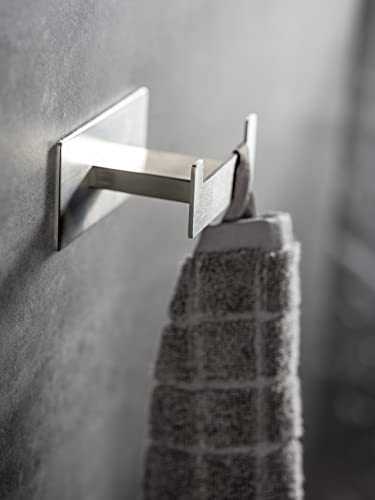 Wenko Genova Duo Turbo-Loc gancio doppio inox opaco