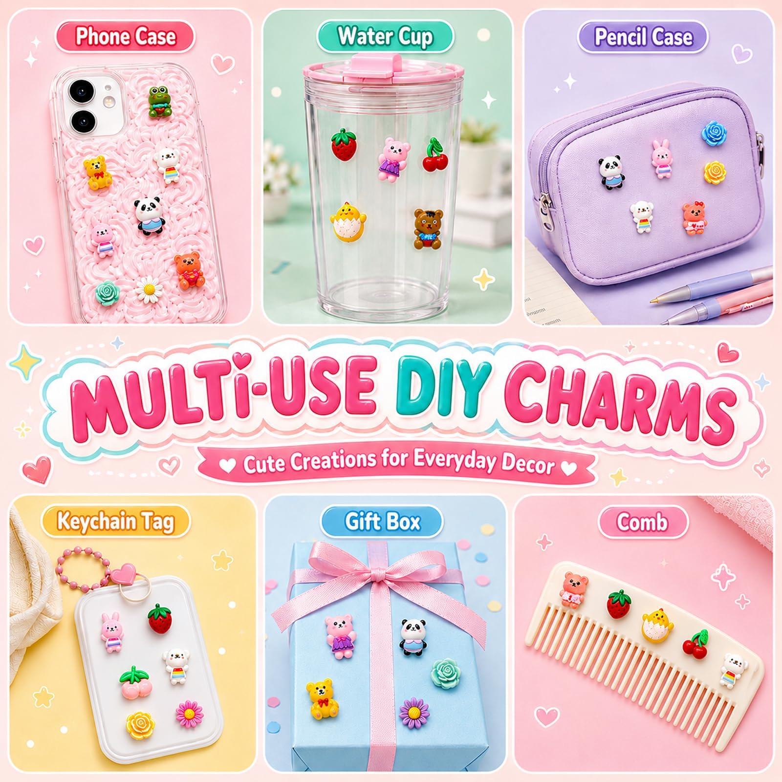 Quelcc Slime Charms Resina Colorati 100 Pezzi