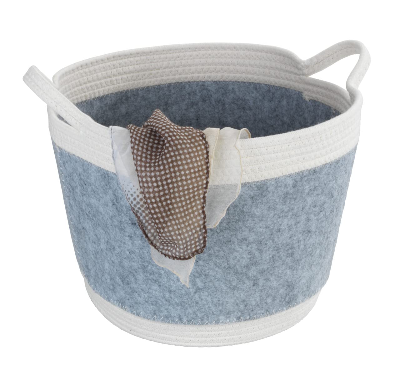 Wenko Bea L cesto feltro grigio chiaro 30 L manici