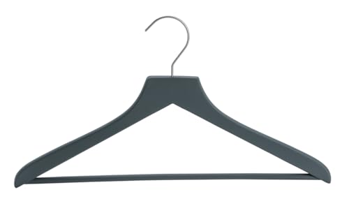 Wenko Tokio Gruccia Legno Grigio Antiscivolo 2 Pezzi Salvaspazio