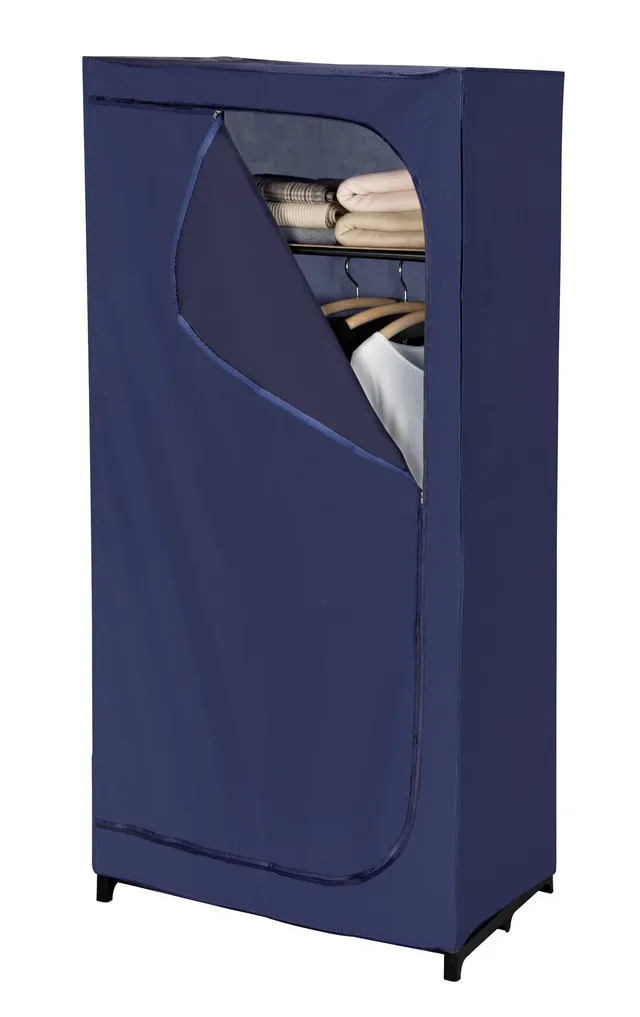 Wenko Armadio con Ripiano Guardaroba 160x50x75 cm Blu